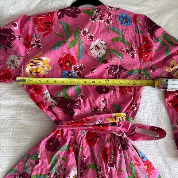 Draper James Jordan Long-Sleeve Wrap Dress in Lurex Stripe - Picture 6 of 11